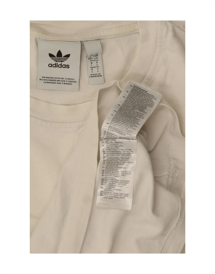 Adidas T-Shirt Homme Haut Grand Coton Blanc