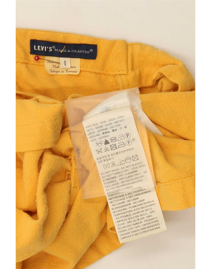 Levi's Crop Cami Top US 1 XS Femme Jaune Soie