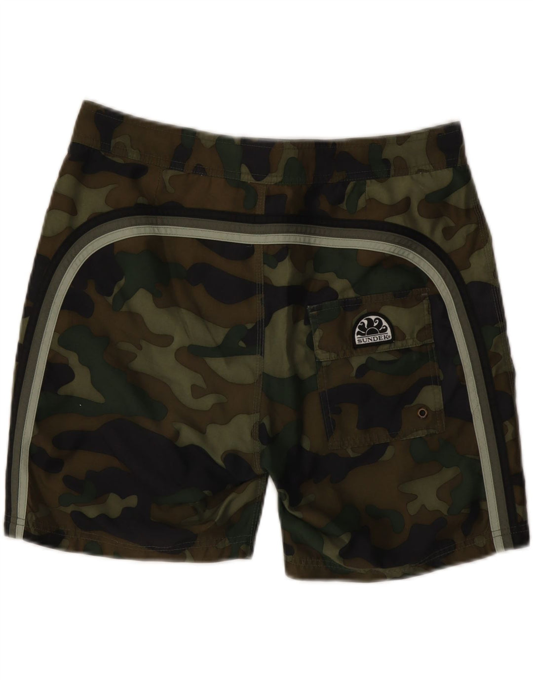 SUNDEK Short de Bain Homme Kaki Moyen Camouflage Polyester