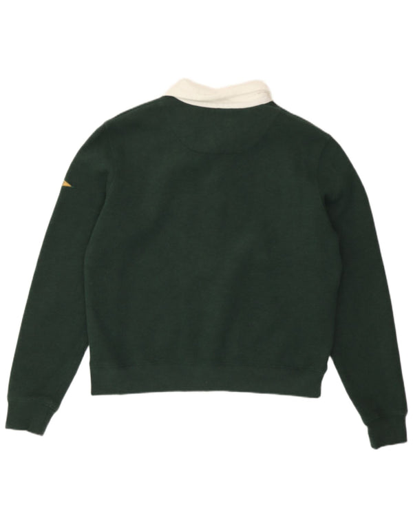 Superdry Sweat-shirt à col polo pour femme UK 12 Vert moyen Colourblock