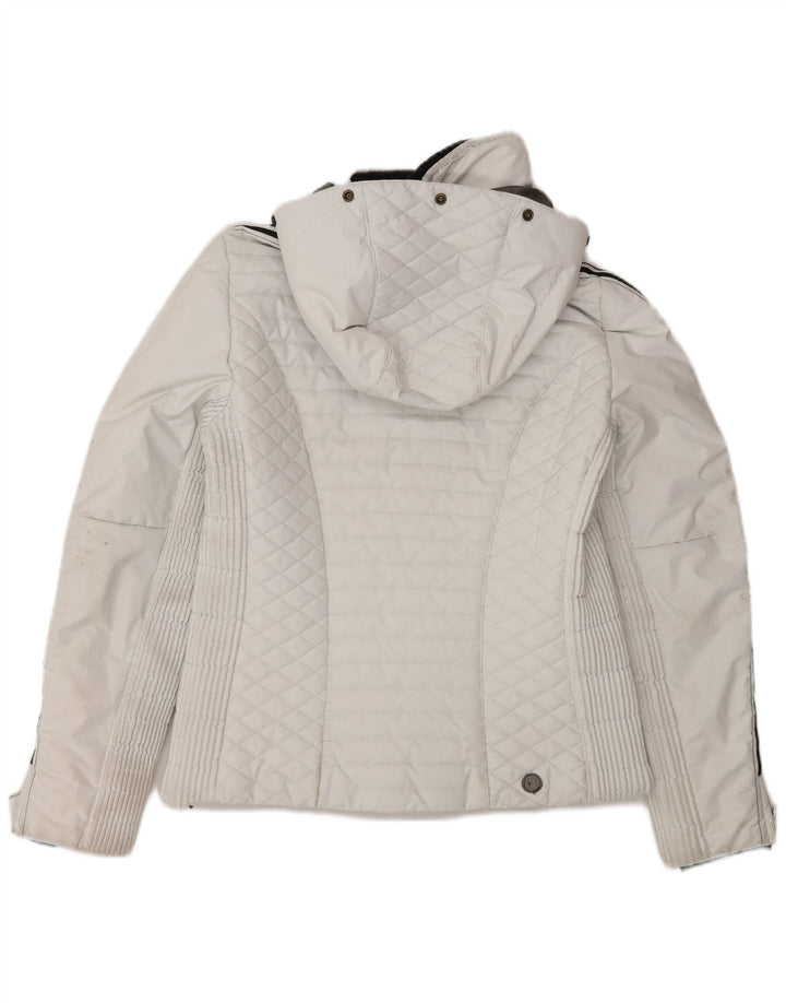 Colmar Veste coupe-vent à capuche pour femme IT 44 Medium Blanc Sports