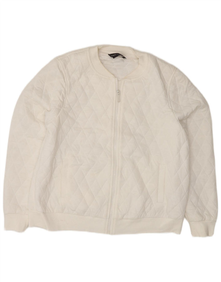 Marks & Spencer Veste matelassée pour femme UK 14 Large Blanc Polyester