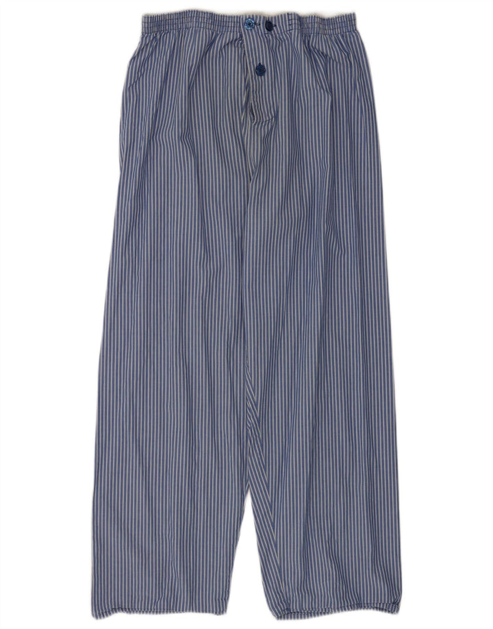 Marks & Spencer Pantalon décontracté pour homme Medium W33 L26 Bleu à fines rayures