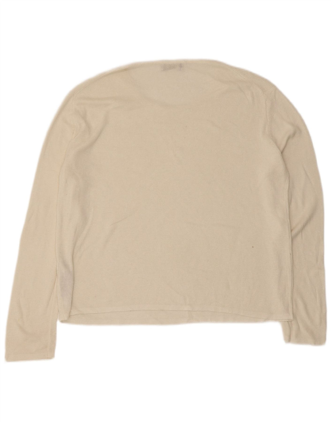 Massimo Dutti Haut à manches longues pour femme en coton beige moyen UK 44