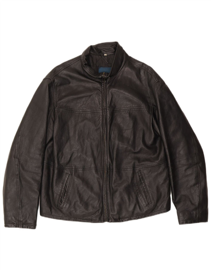 veste en cuir homme vintage UK 38 Noir Moyen
