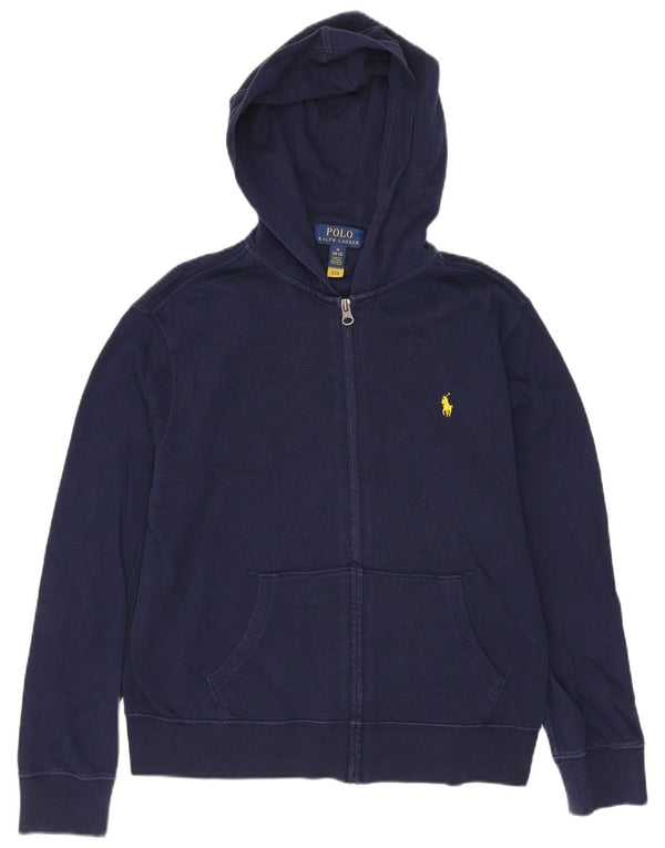 Polo Ralph Lauren Pull à capuche zippé pour fille 10-11 ans Bleu marine moyen