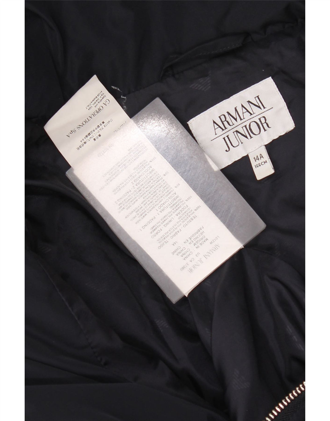Armani Manteau matelassé à capuche pour fille 13-14 ans Bleu marine Polyester