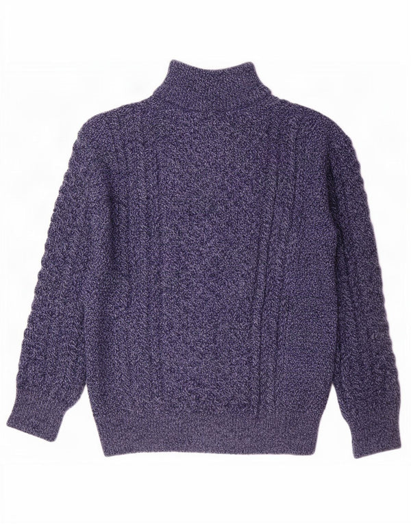 Original Aran CO. Pull à col zippé pour homme, grand, bleu marine moucheté