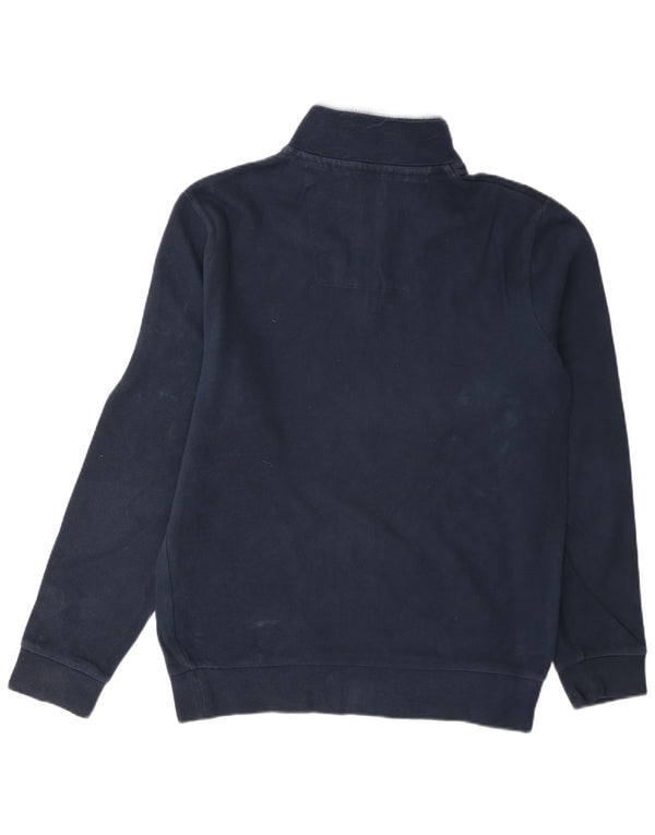 Crew Clothing Pull à col zippé pour homme en coton bleu marine Taille L