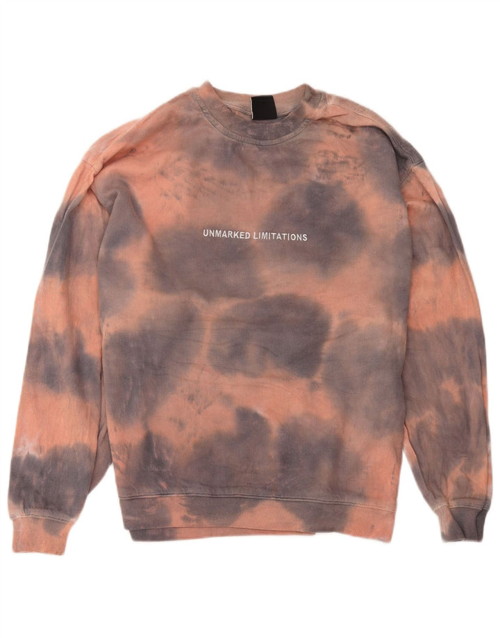 Zara Sweat-shirt graphique coupe ample pour homme, petit, multicolore, Tie Dye