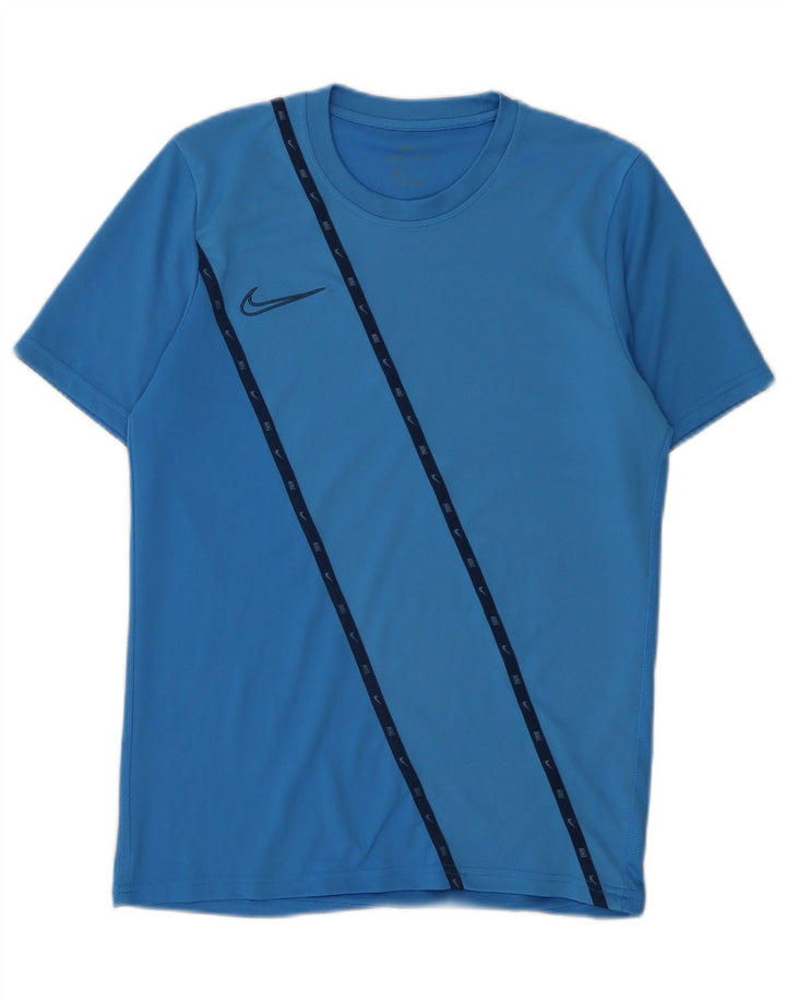 Nike Homme Dri Fit Graphic T-Shirt Haut Bleu Moyen Polyester