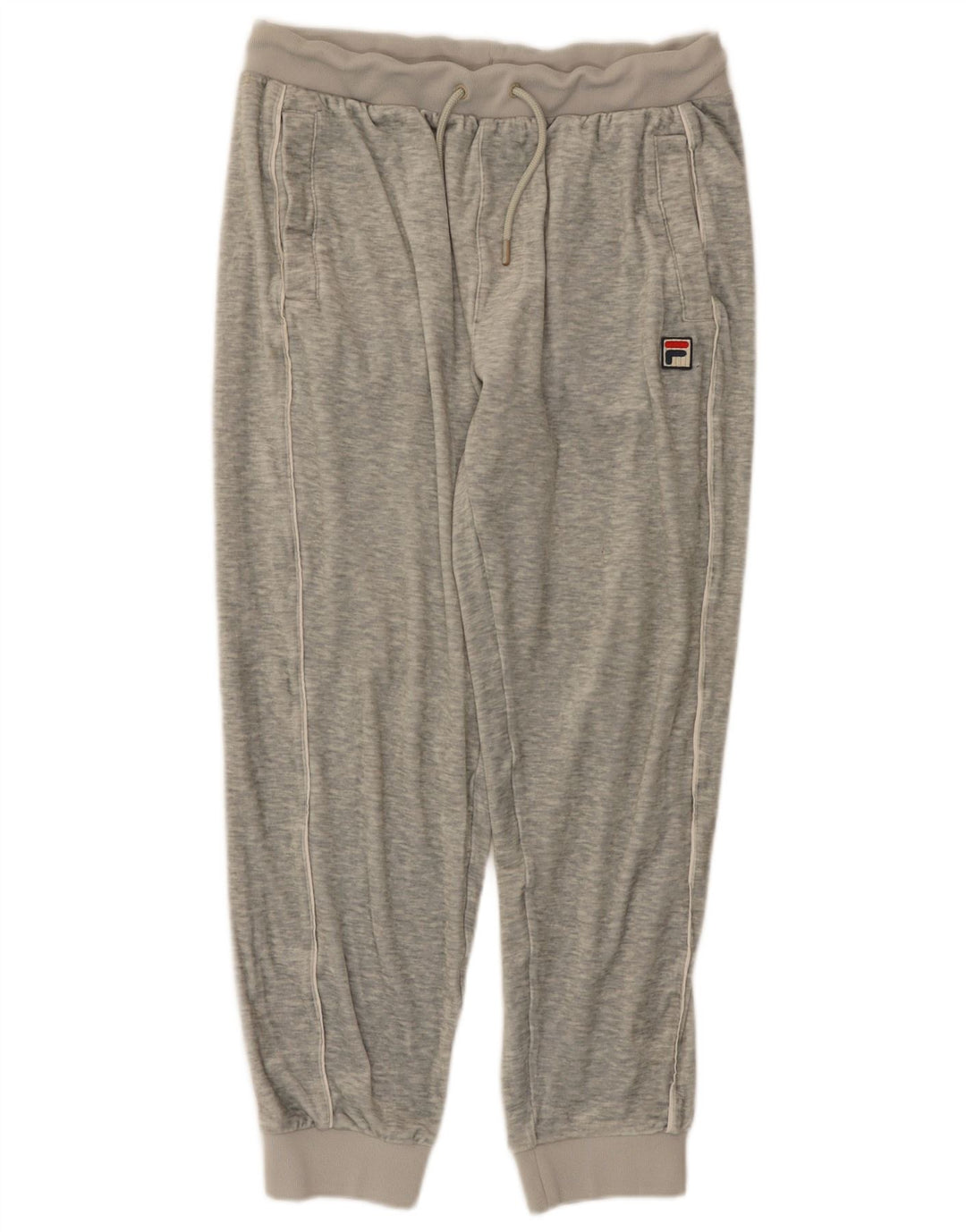 Fila Pantalon de Survêtement en Velours Homme Gris Moyen Moucheté Polyester