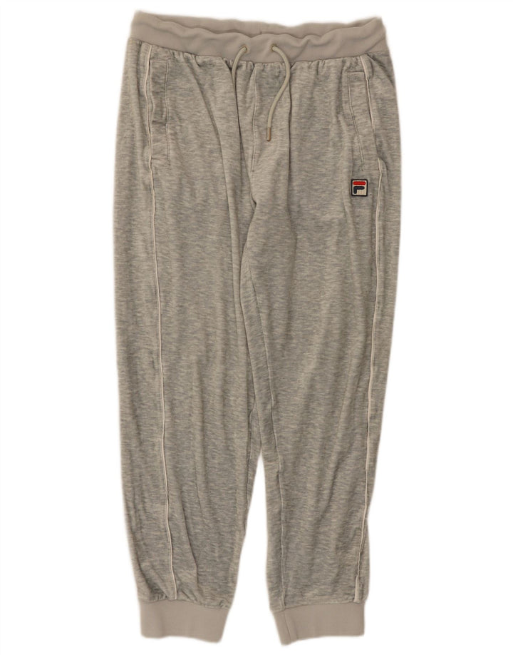 Fila Pantalon de Survêtement en Velours Homme Gris Moyen Moucheté Polyester