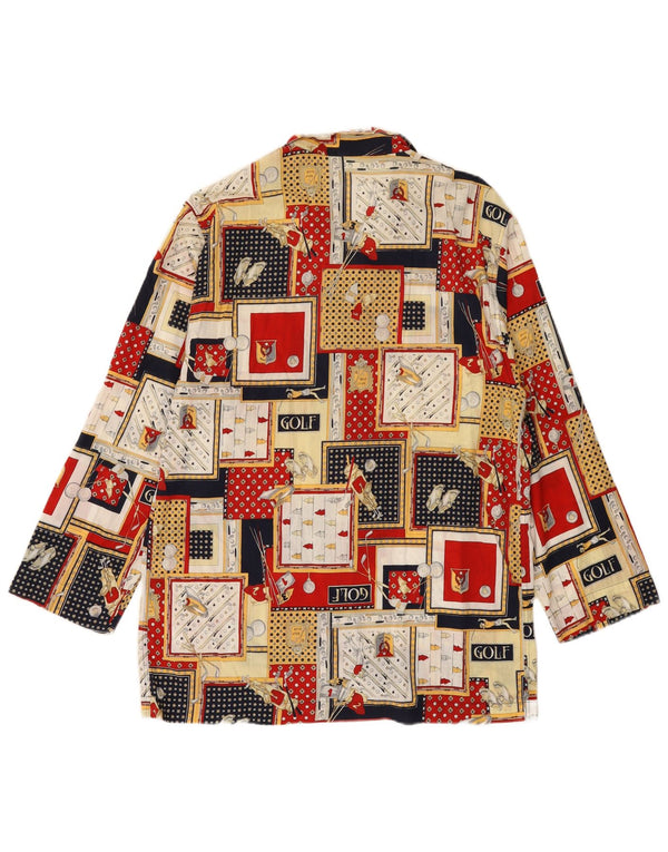 Vintage Mens Pajama Shirt IT 48 Small Multicoloured Patchwork Cotton