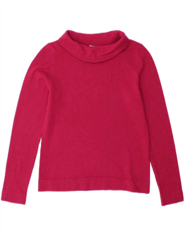 Hobbs Pull col roulé pour femme UK 10 Petite laine rose