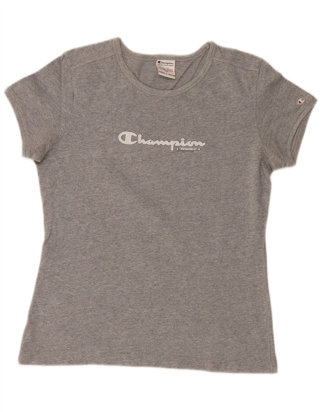 CHAMPION T-shirt graphique Heritage Classics pour femme UK 14 Large Gris