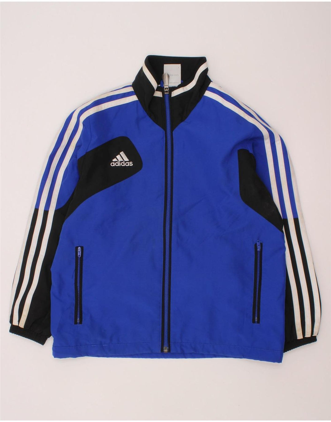 ADIDAS Veste de survêtement pour garçon 7-8 ans Bleu Colorblock Polyester