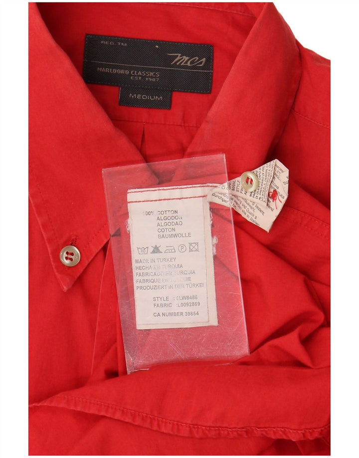 Chemise à manches courtes homme Marlboro Classics coton rouge moyen