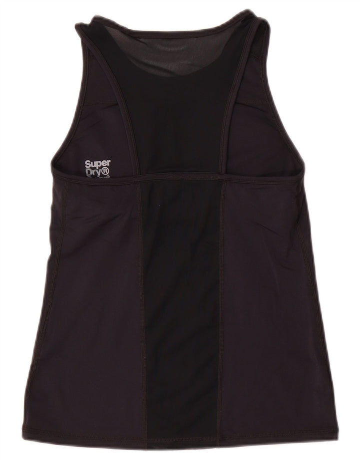 Superdry Débardeur Graphique Femme UK 10 Petit Nylon Noir