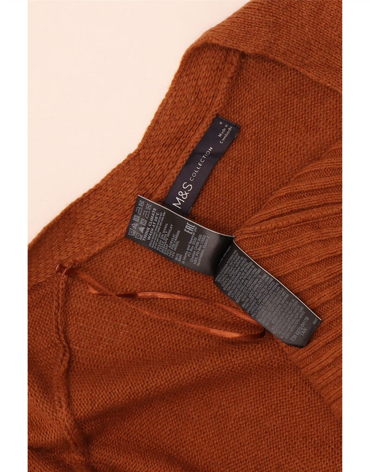 Marks & Spencer Pull cardigan ouvert long pour femme UK 14 Marron moyen