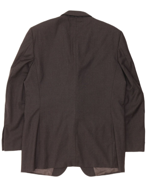 CARLO PIGNATELLI Veste blazer 3 boutons pour homme UK 40 Large laine noire