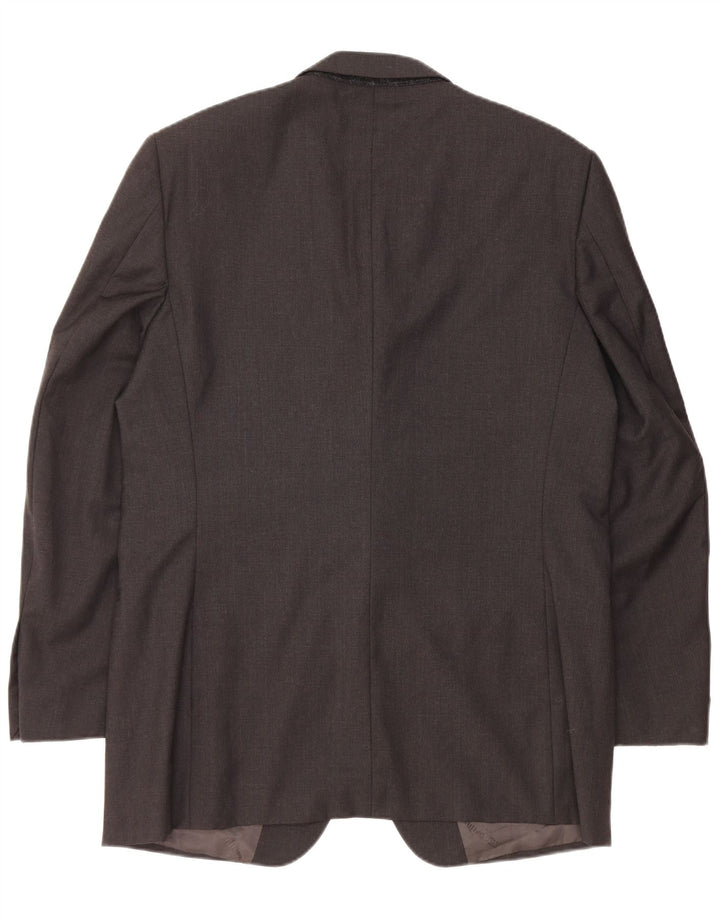 CARLO PIGNATELLI Veste blazer 3 boutons pour homme UK 40 Large laine noire