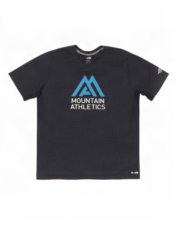 The North Face T-Shirt Graphique Homme Bleu Marine Moyen Coton