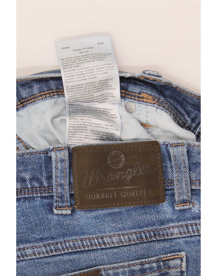 Wrangler Jean droit régulier pour homme W36 L32 en coton bleu
