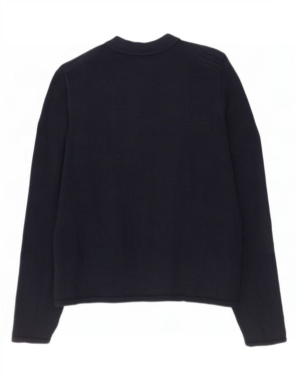 Chaps Cardigan Femme Pull UK 18 XL Bleu Marine Coton