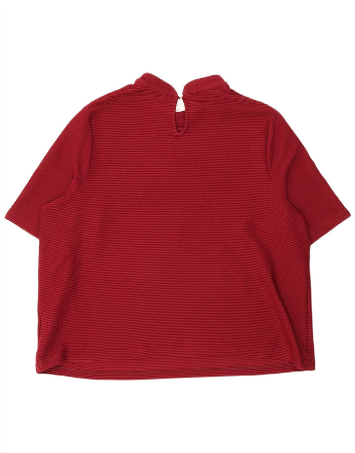 Marks & Spencer Chemisier Femme UK 20 2XL Bordeaux Polyester