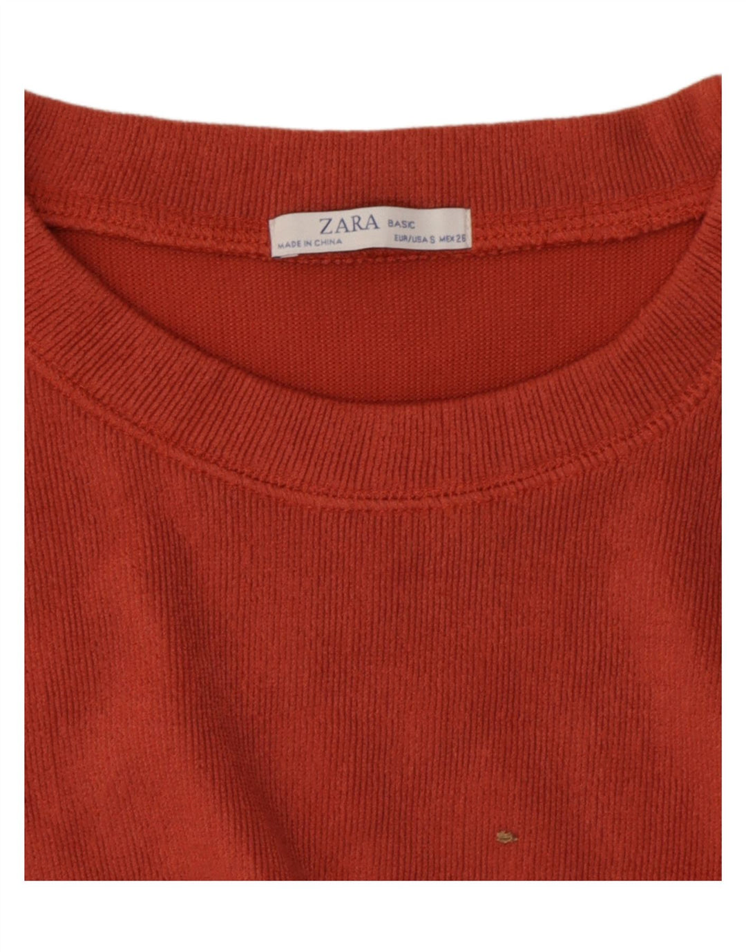Zara Chemisier court surdimensionné à manches longues pour femme UK 10 Petit Orange