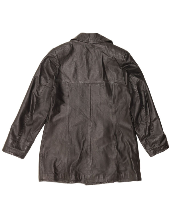 Veste en cuir femme vintage UK 18 XL Cuir Noir