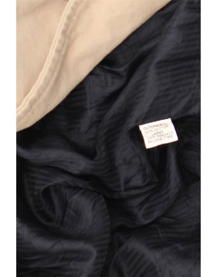 Zara Femme Pardessus UK 14 Grand Coton Beige