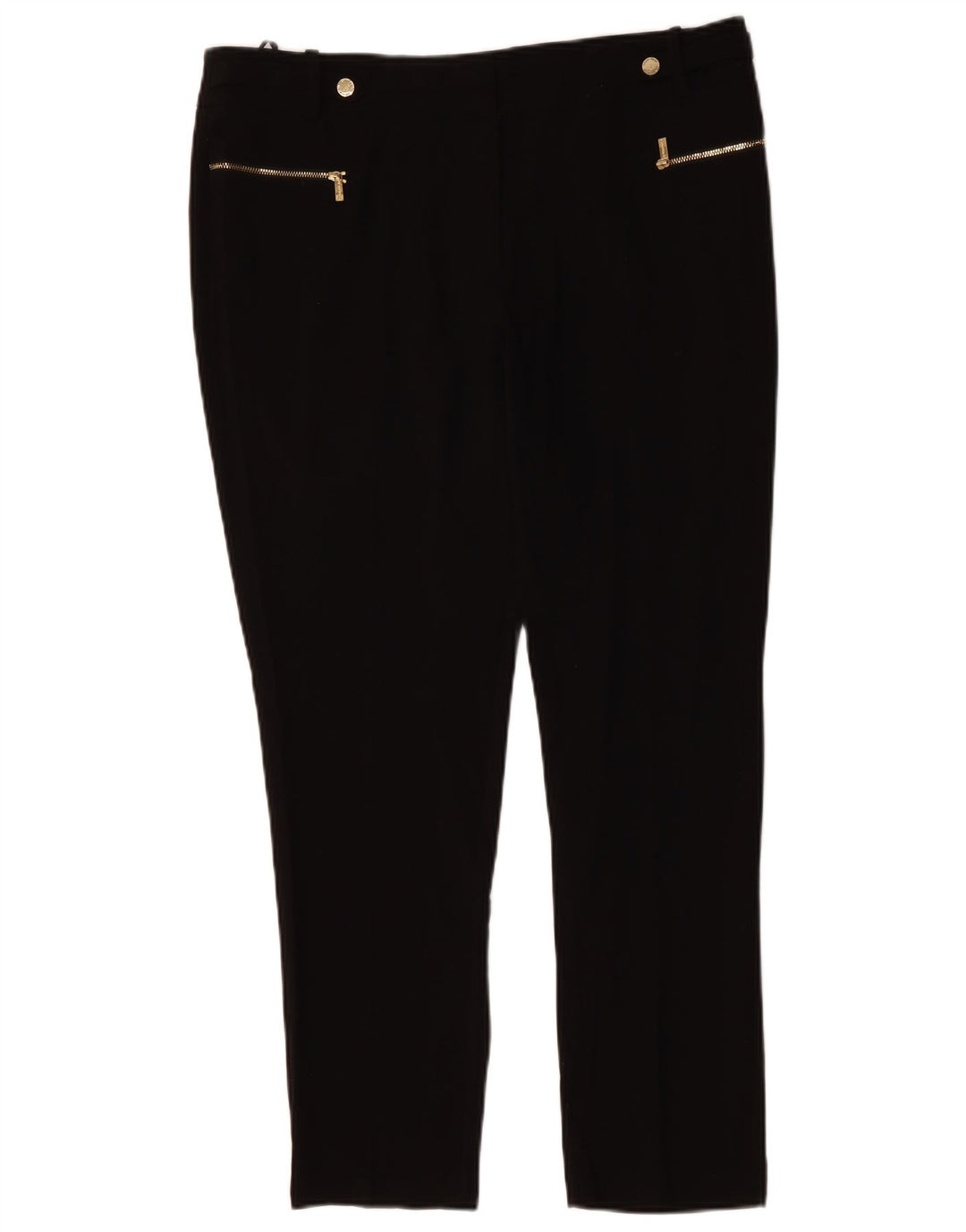 CALVIN KLEIN Pantalon décontracté slim pour femme US 12 Large W36 L30 Noir