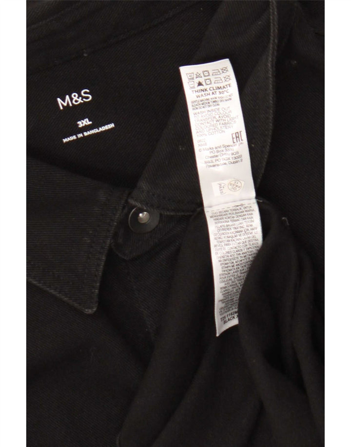 Marks & Spencer Chemise en jean pour homme 3XL Noir Coton