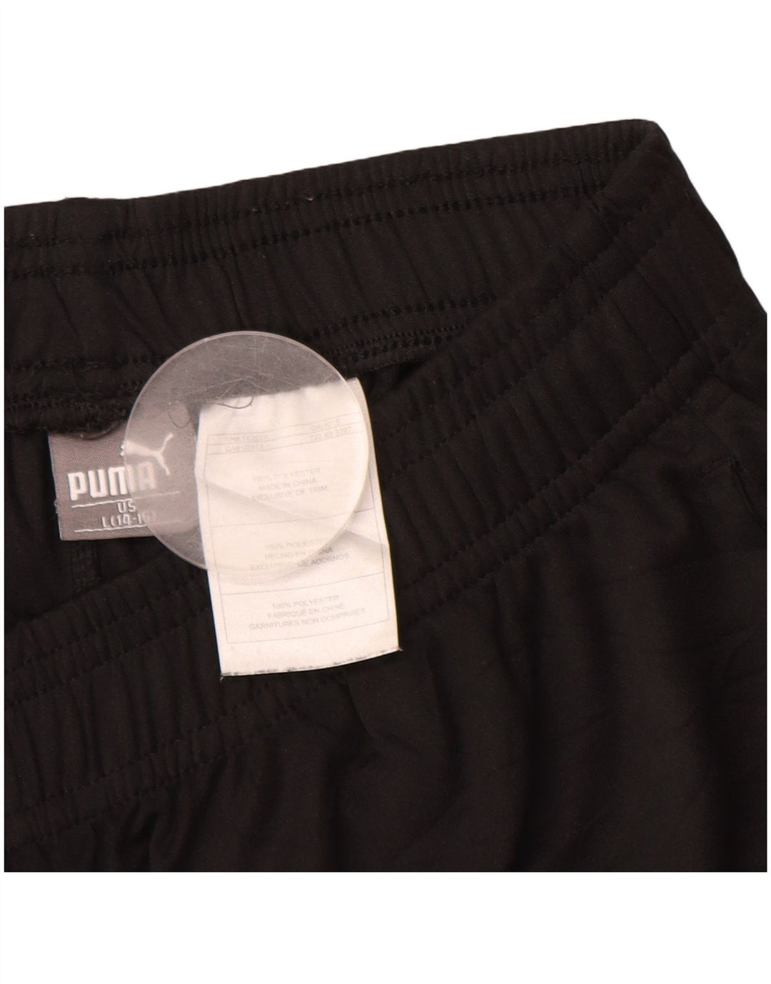 PUMA Short de sport graphique pour garçon 14-15 ans Grand Noir Polyester