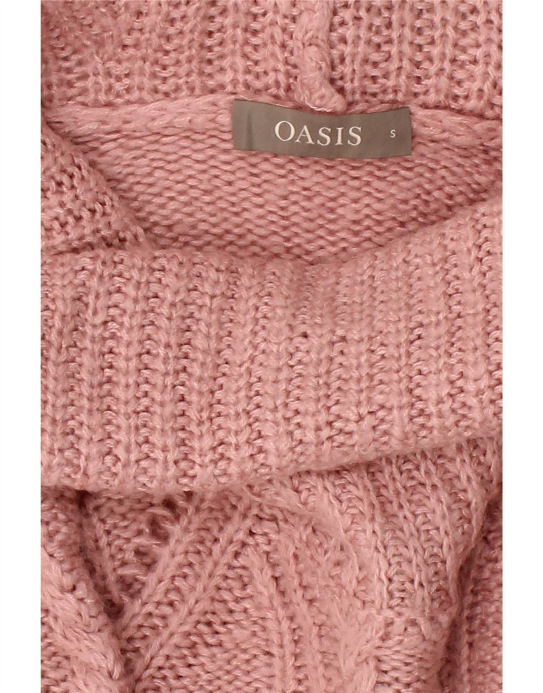 OASIS Womens Roll Neck Jumper Sweater UK 10 Small Pink Polyacrylic Vintage Oasis and Second-Hand Oasis from Messina Hembry 