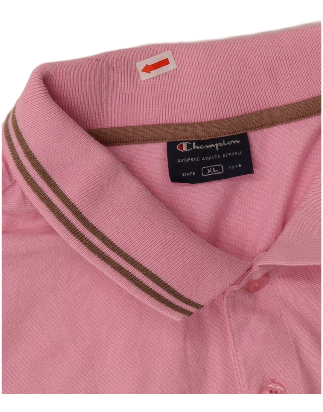 CHAMPION Mens Polo Shirt XL Pink Cotton