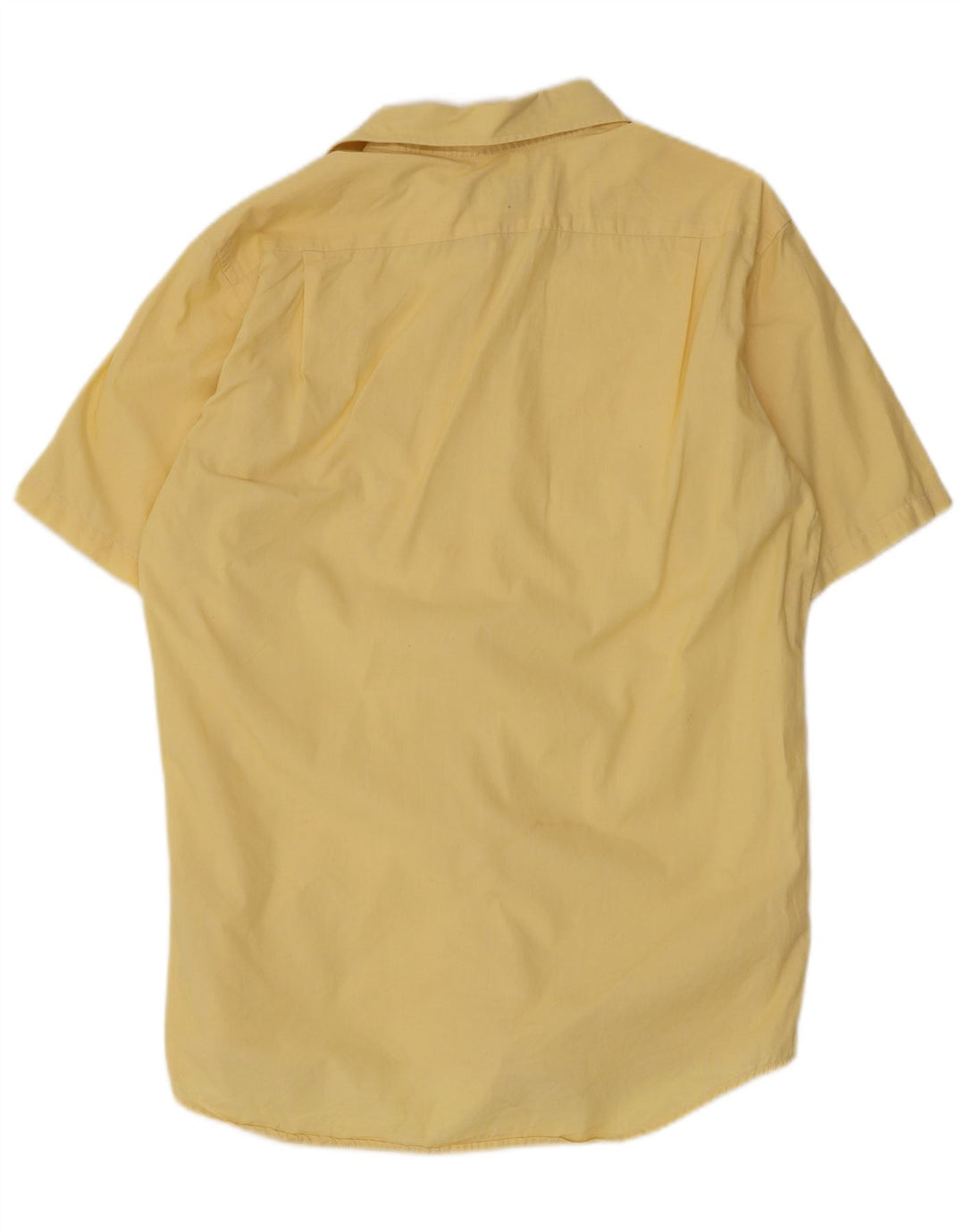 Lacoste Chemise à manches courtes pour hommes Taille 40 Coton jaune moyen
