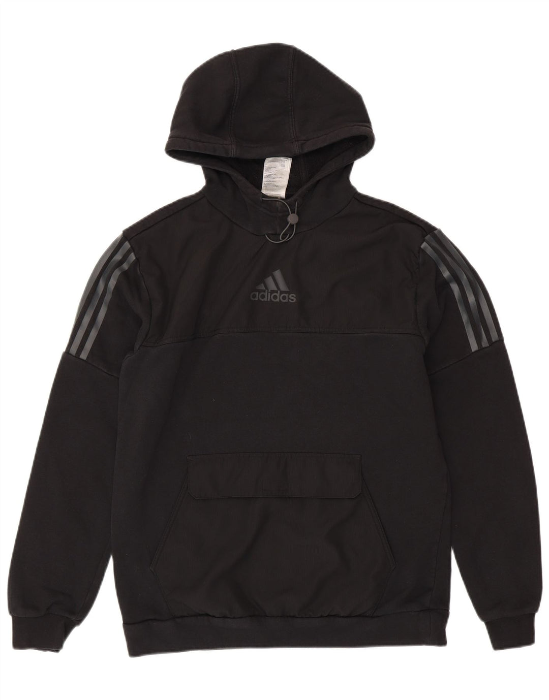 ADIDAS Pull à capuche pour homme en coton noir moyen