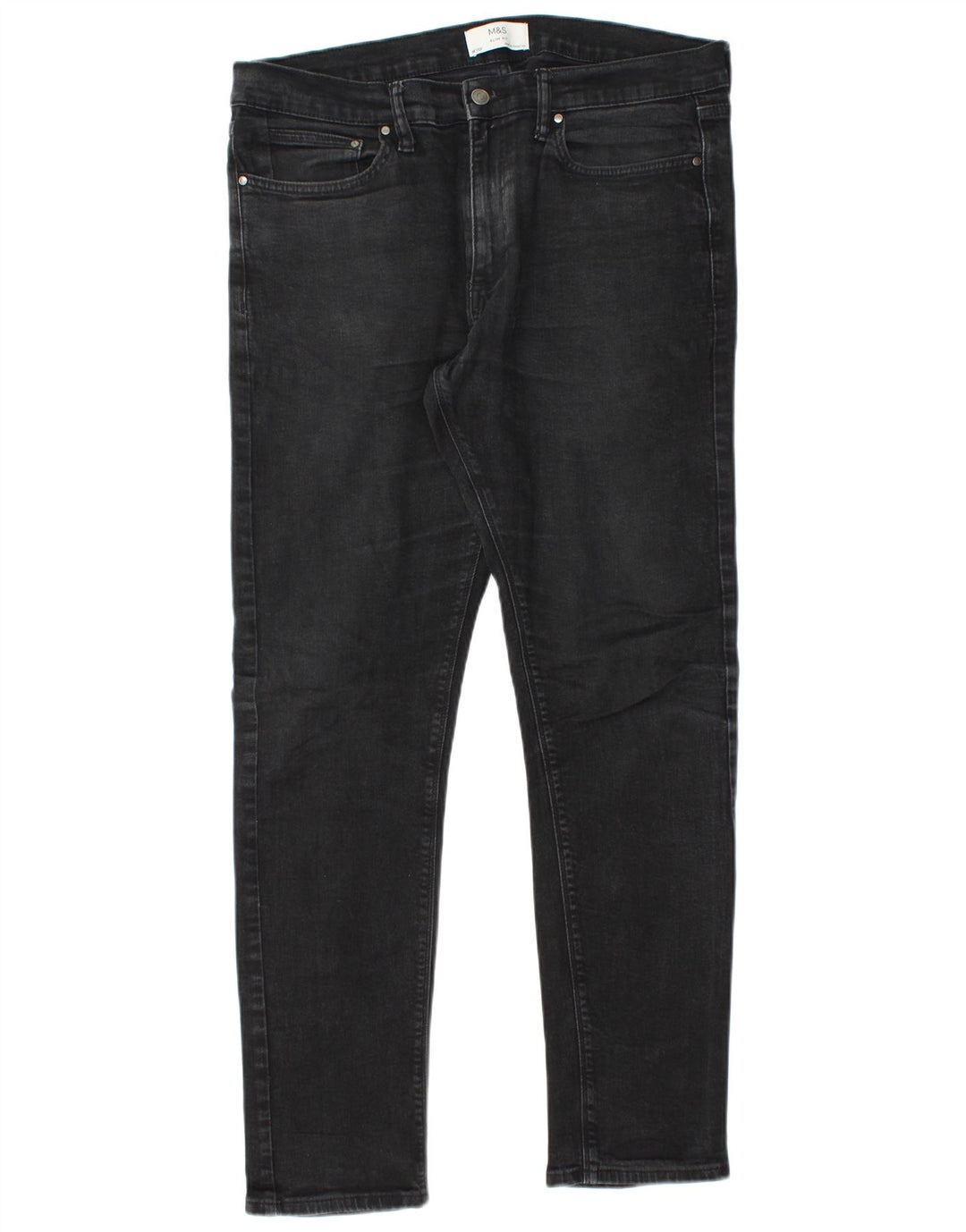 Marks & Spencer Jean Slim Homme W36 L33 Coton Noir