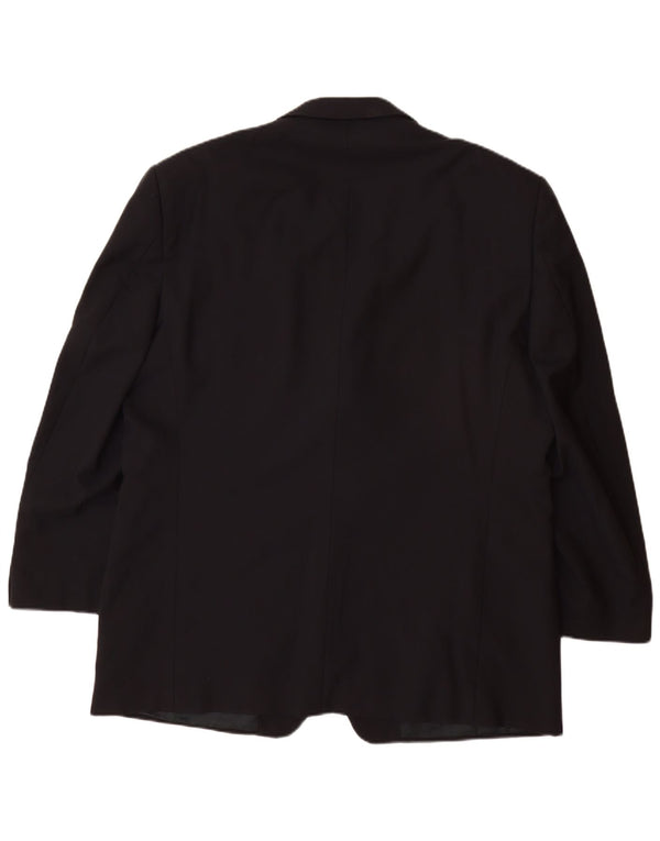 VERSACE Veste blazer classique à 3 boutons pour homme UK 42 XL Bleu marine