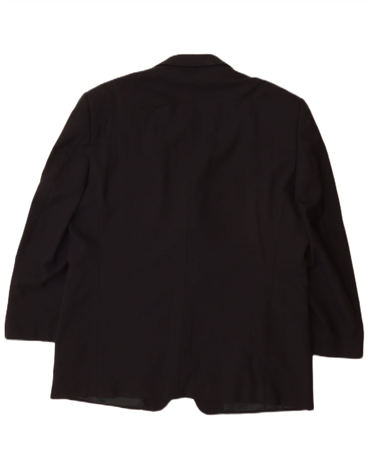 VERSACE Veste blazer classique à 3 boutons pour homme UK 42 XL Bleu marine