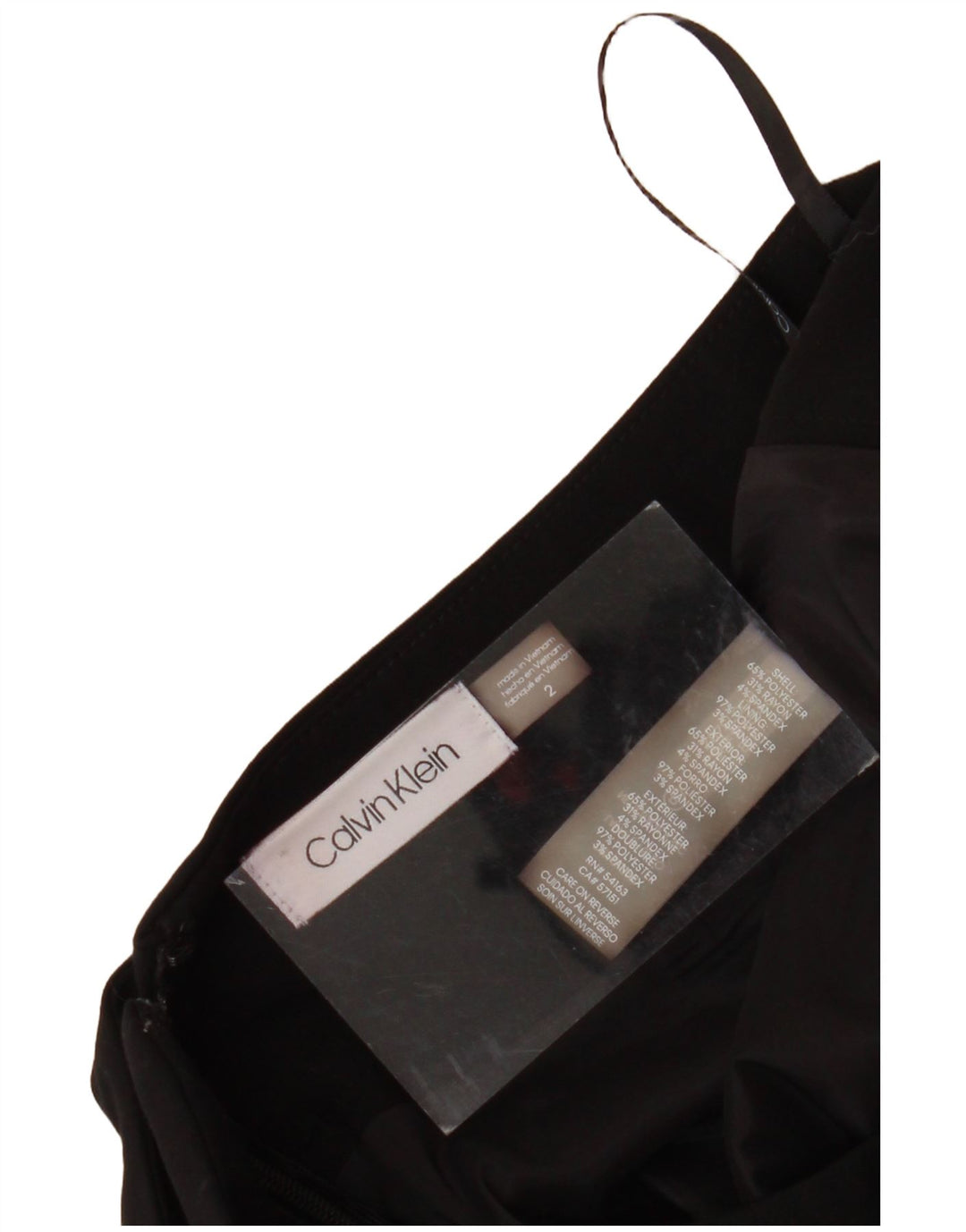 CALVIN KLEIN Jupe crayon femme US 2 XS W28 Noir Polyester