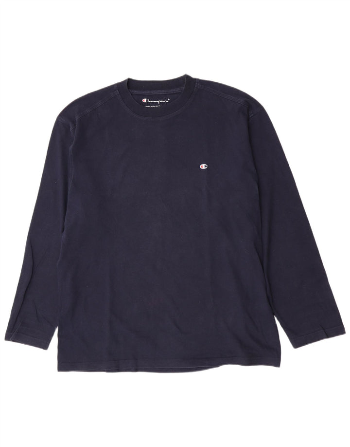 Champion Haut à manches longues pour homme en coton bleu marine 2XL