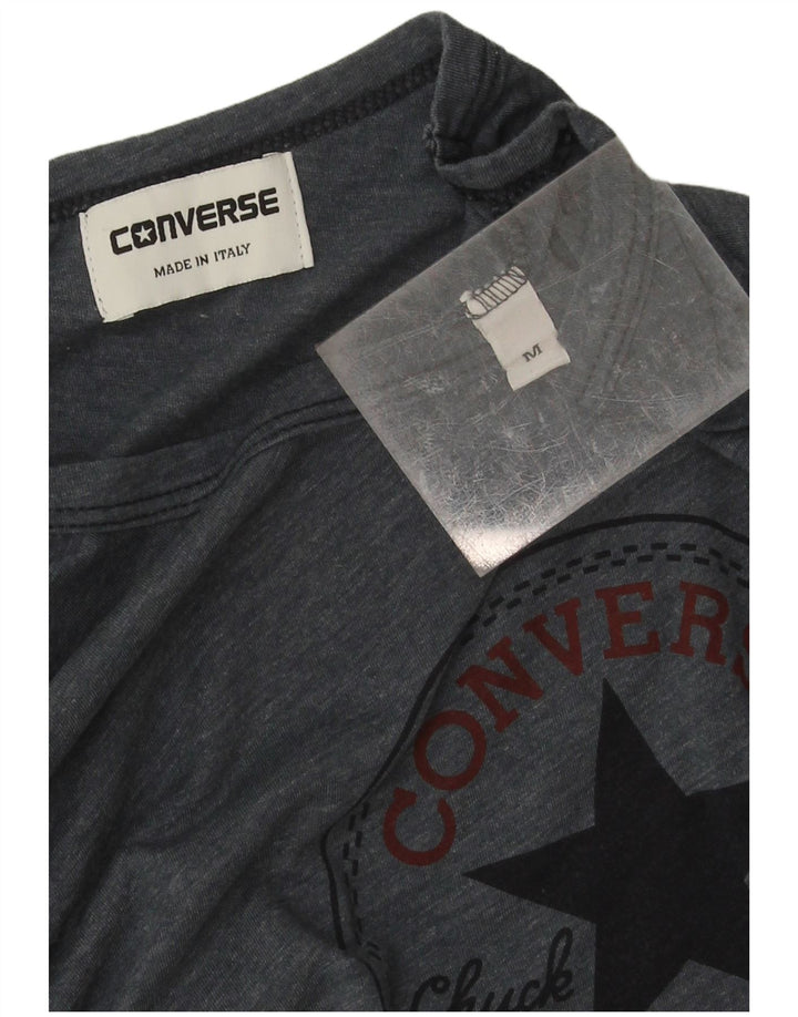 Converse Haut graphique à manches 3/4 pour femme UK 14 Gris moyen Coton