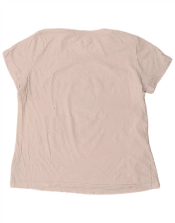 NIKE T-shirt graphique Milwaukee Bucks pour femme UK 14 en coton blanc moyen