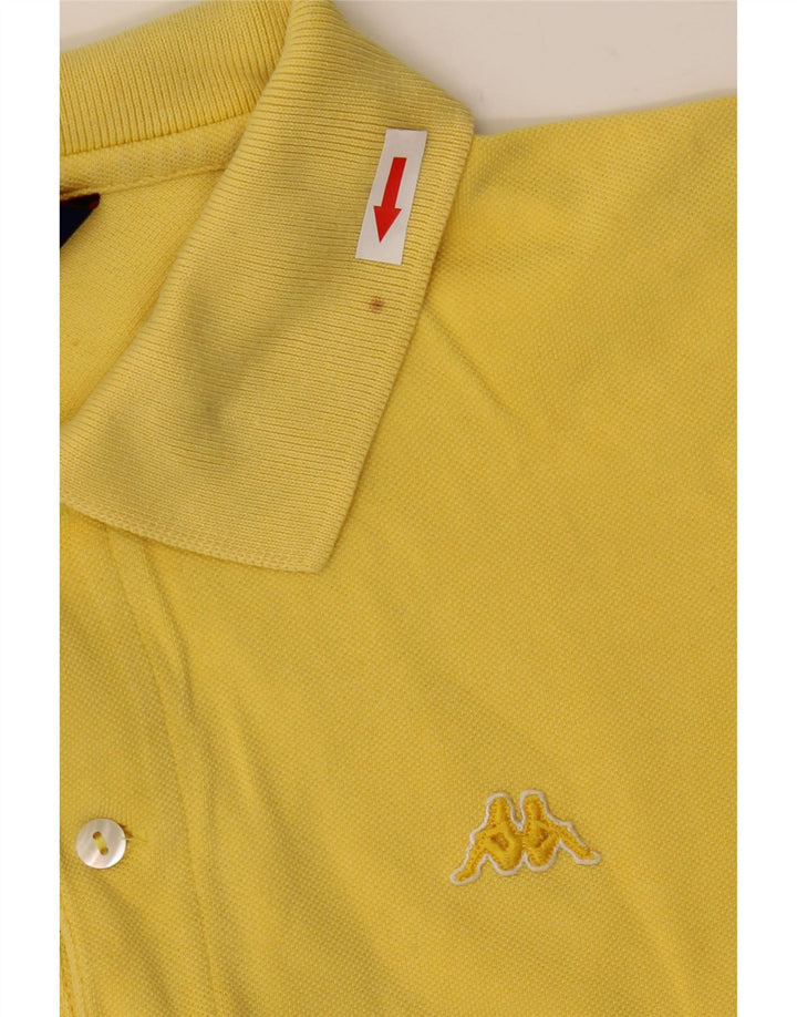 Kappa Polo Homme Large Jaune Coton