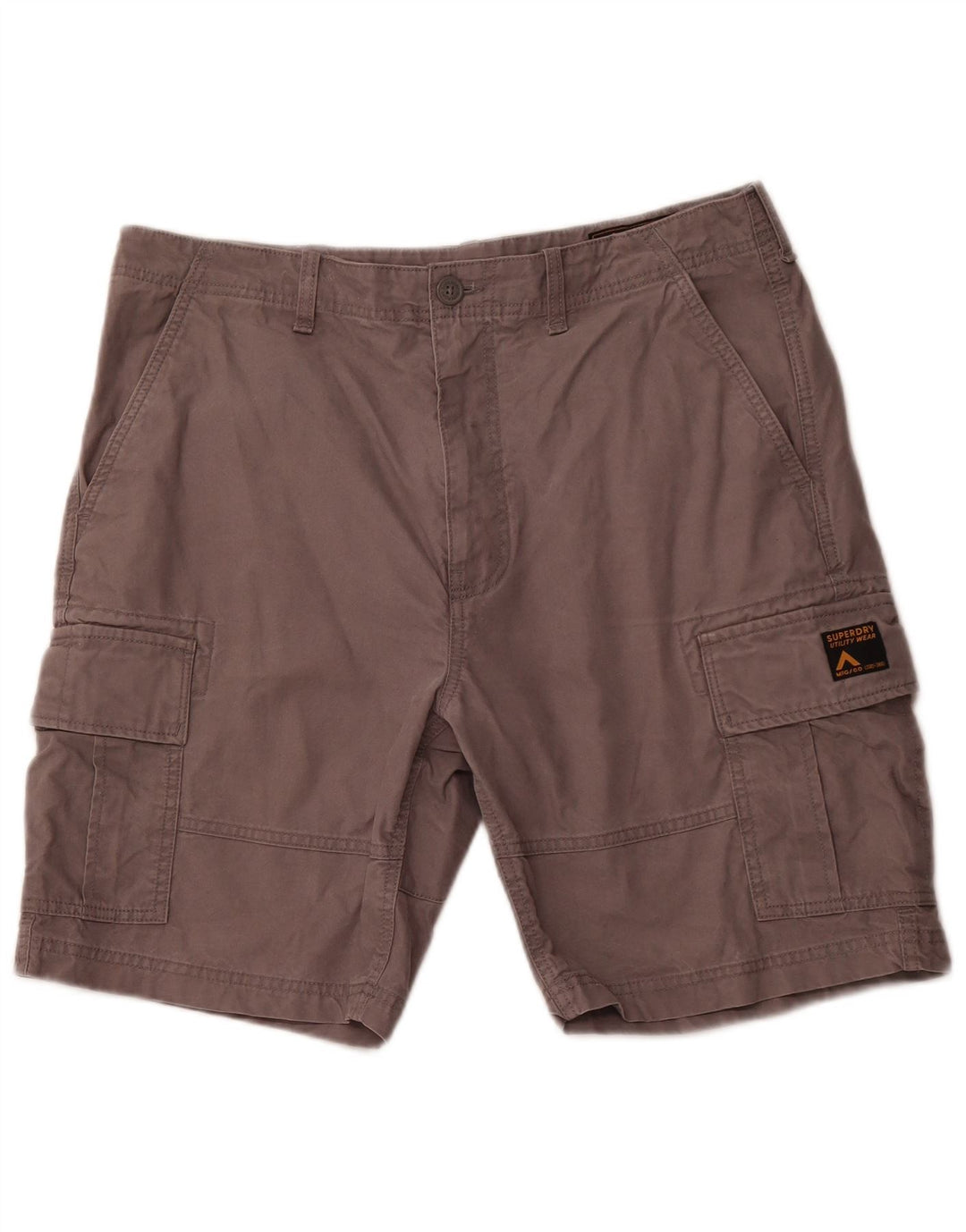 SUPERDRY Short Cargo Homme W36 Large Gris Coton
