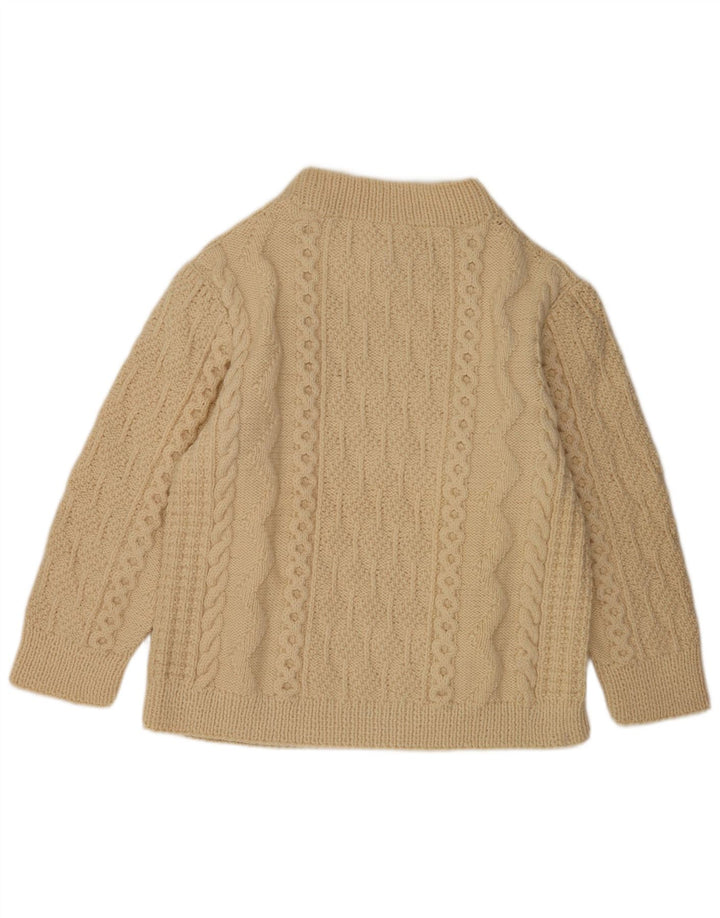 vintage Mens Turtle Neck Jumper Pull Grand Beige
